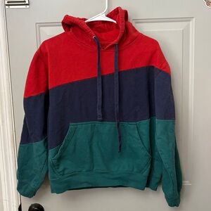 Carbon Tri-Color Hoodie - Red, Navy, Green